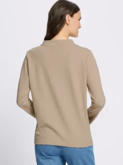 Sweatshirt mit Leo- und Folien-Print