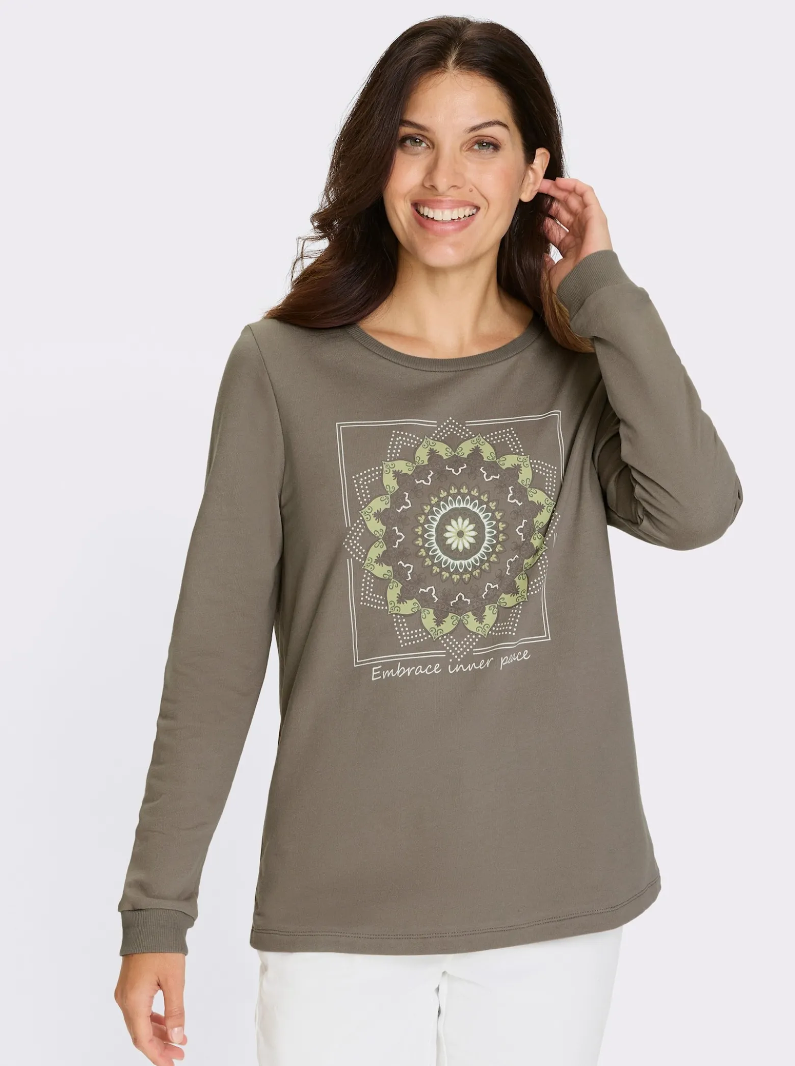 Sweatshirt mit Mandala-Druck
