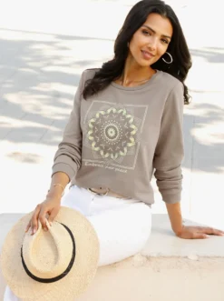 Sweatshirt mit Mandala-Druck