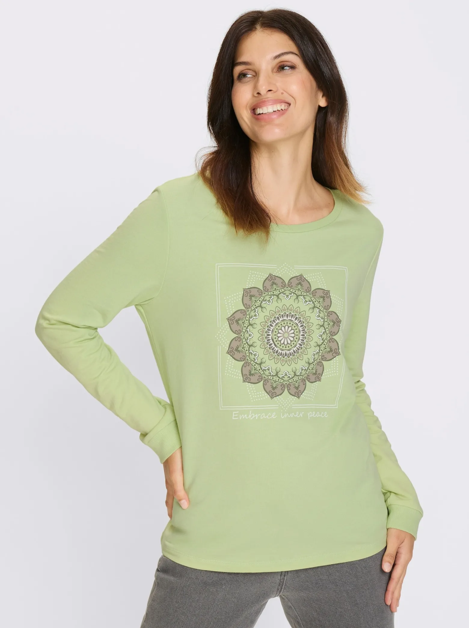Sweatshirt mit Mandala-Druck