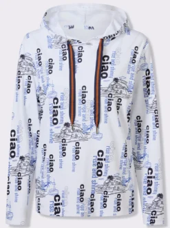 Sweatshirt mit maritimem Print allover