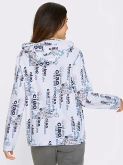 Sweatshirt mit maritimem Print allover