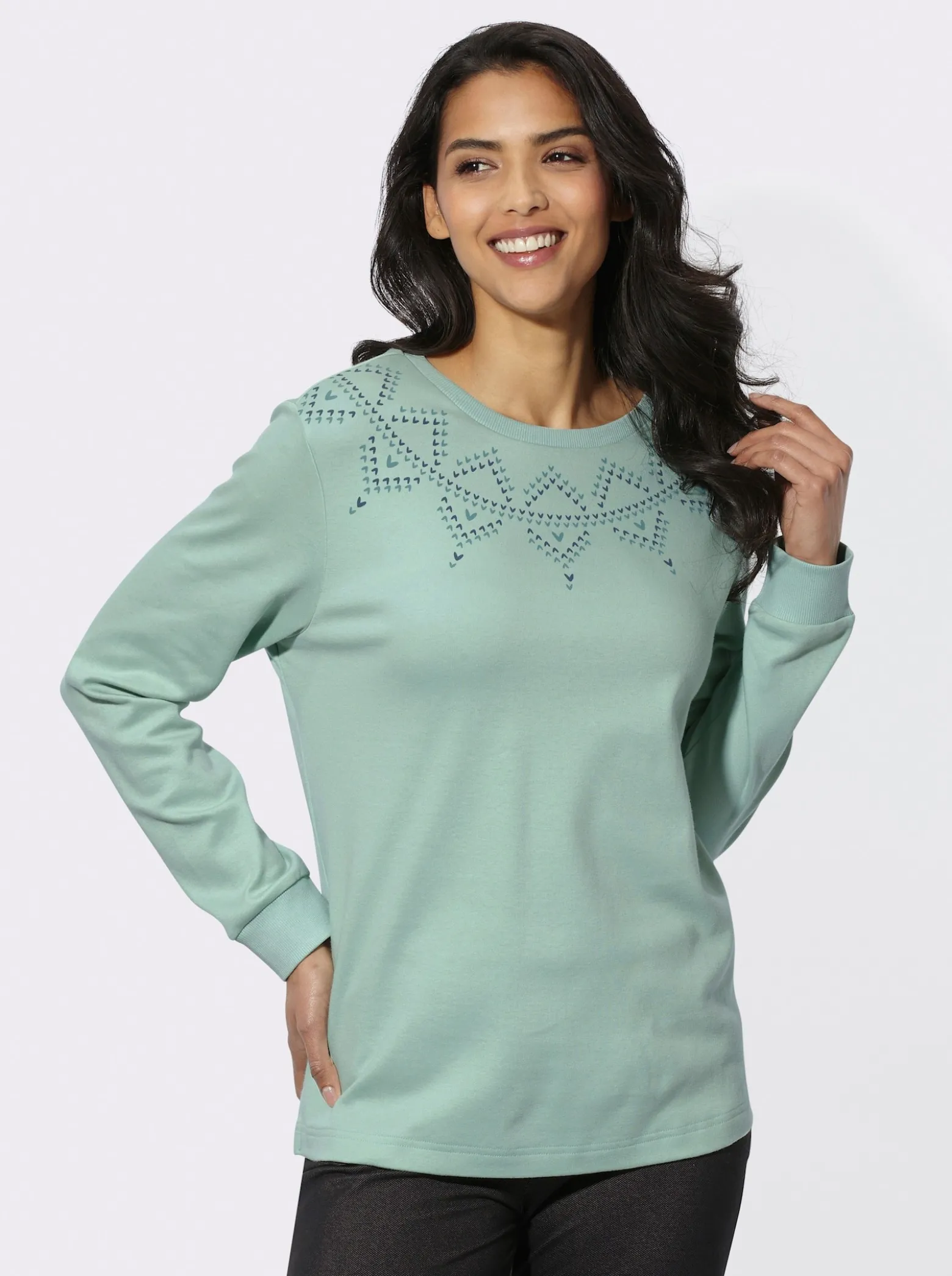 Sweatshirt mit platziertem Grafik-Print