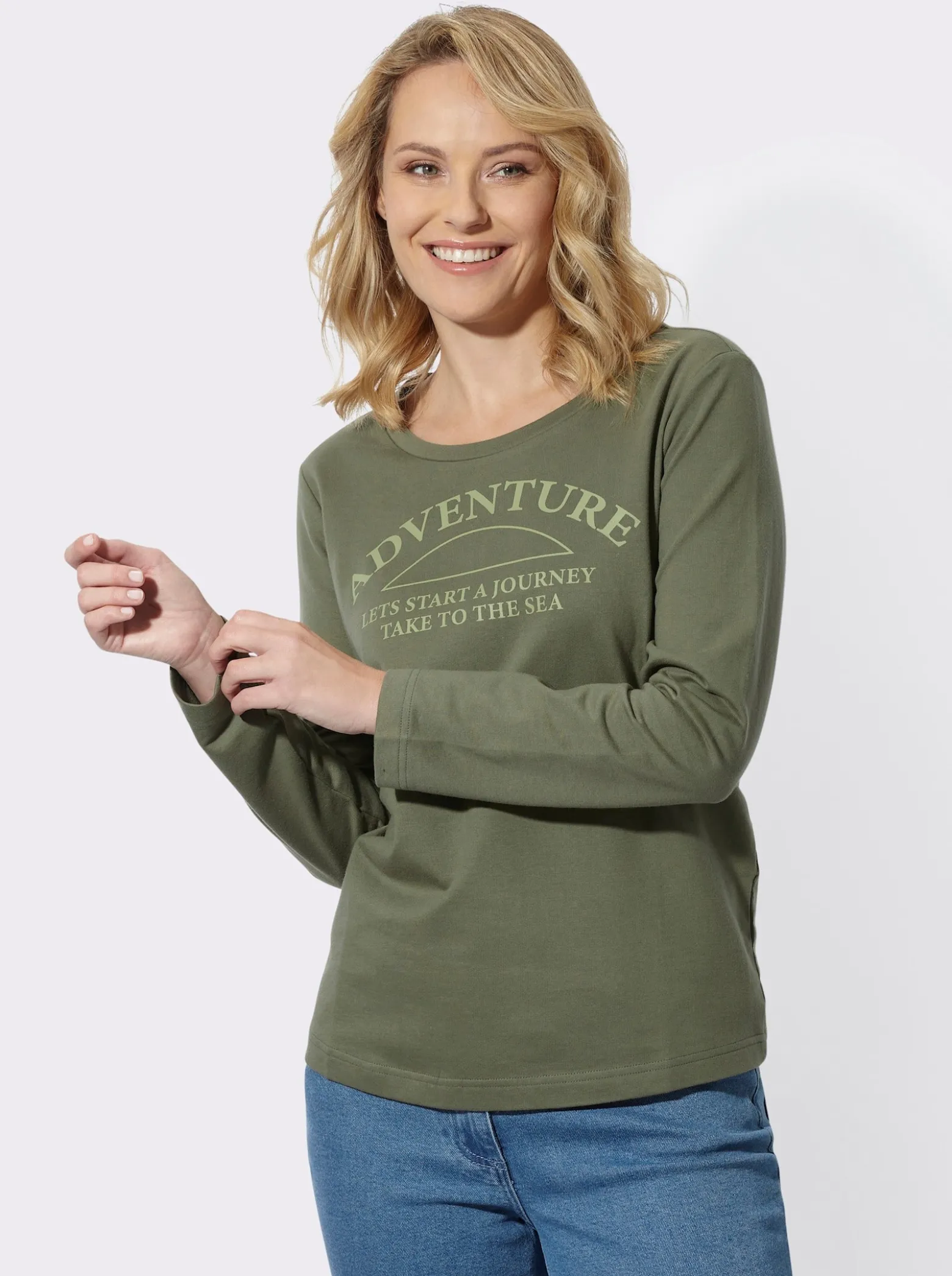 Sweatshirt mit platziertem Schriftzug