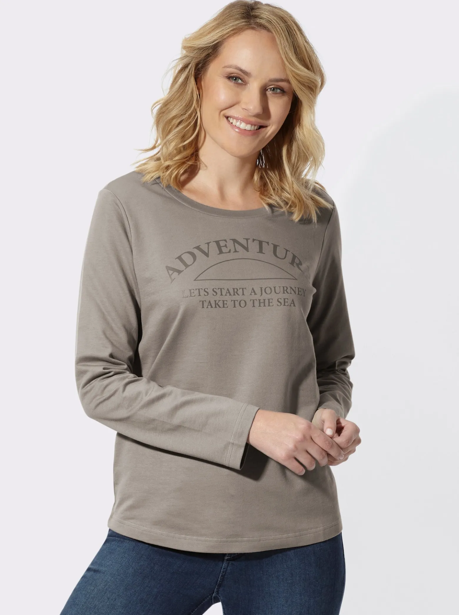 Sweatshirt mit platziertem Schriftzug