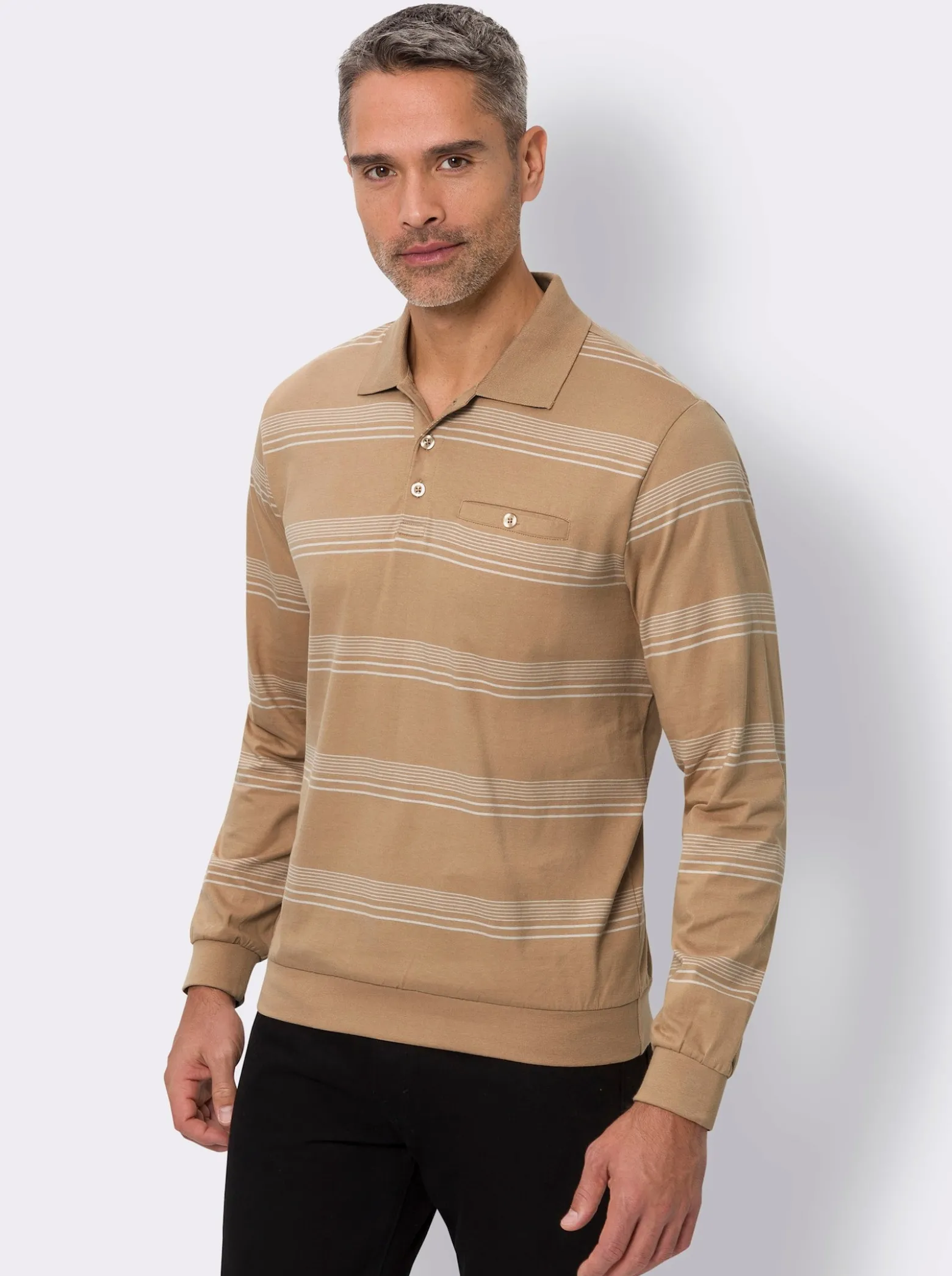 Sweatshirt mit Polokragen