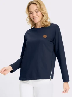 Sweatshirt mit Reißverschlüssen seitlich
