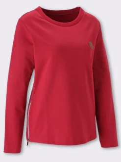 Sweatshirt mit Reißverschlüssen seitlich