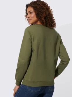 Sweatshirt mit Rippbündchen