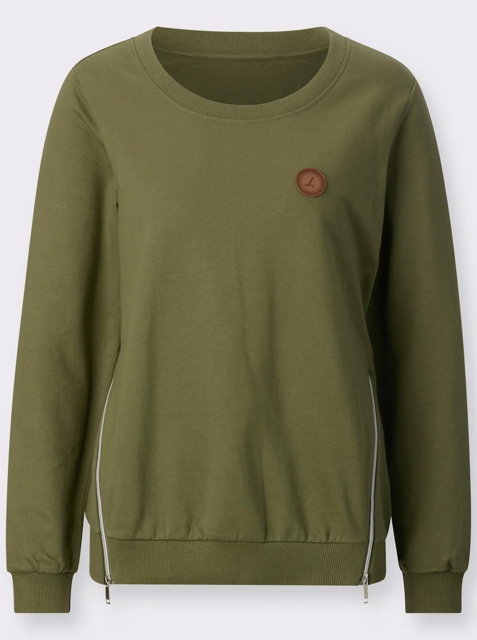 Sweatshirt mit Rippbündchen