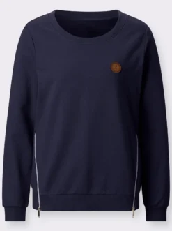 Sweatshirt mit Rippbündchen