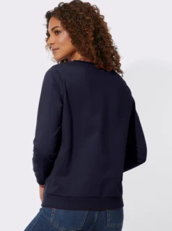 Sweatshirt mit Rippbündchen