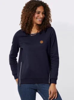 Sweatshirt mit Rippbündchen