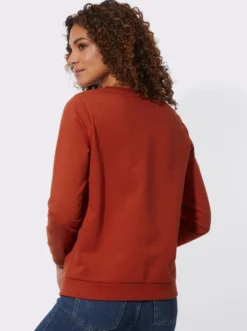 Sweatshirt mit Rippbündchen