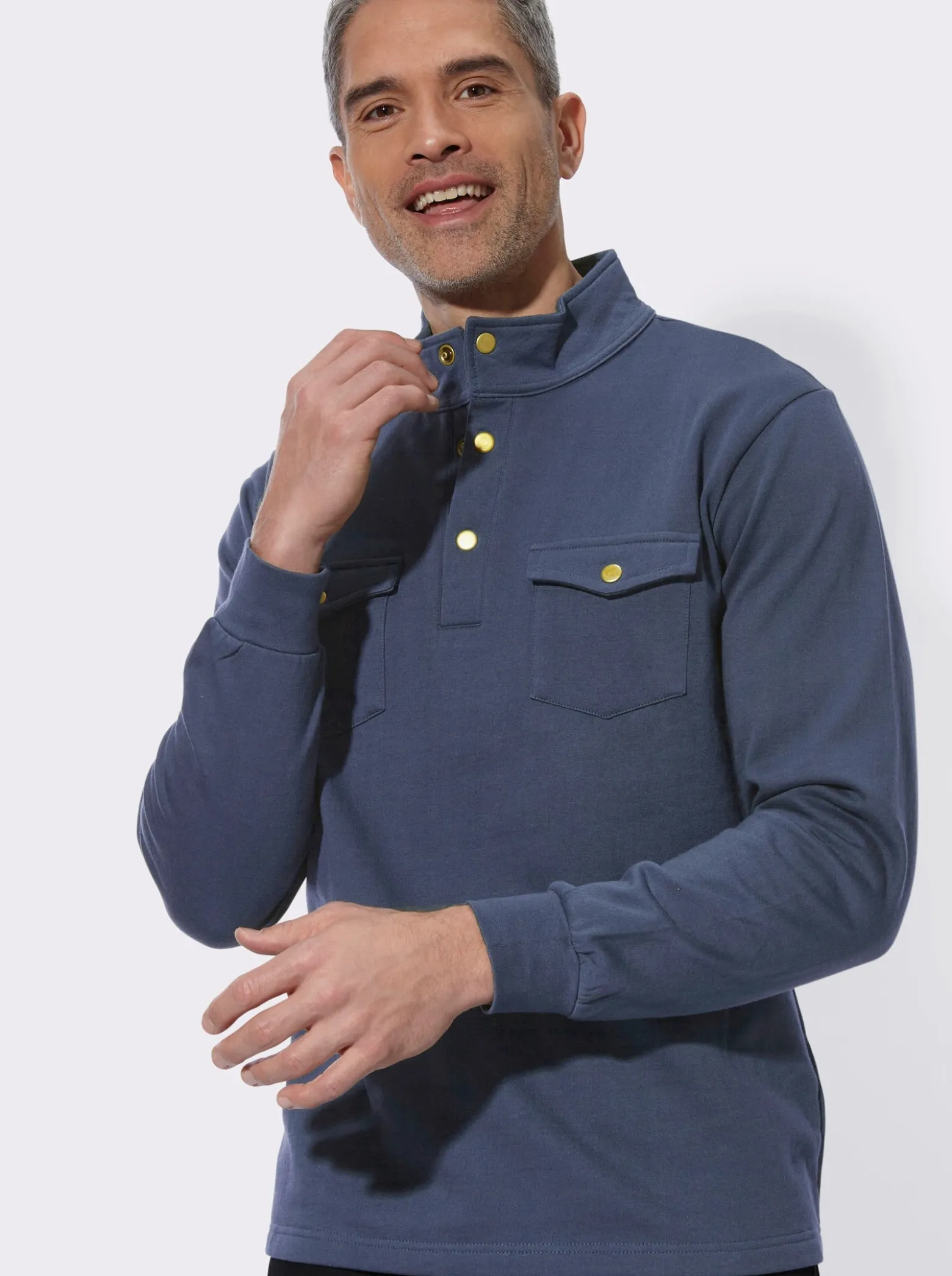 Sweatshirt mit Stehkragen