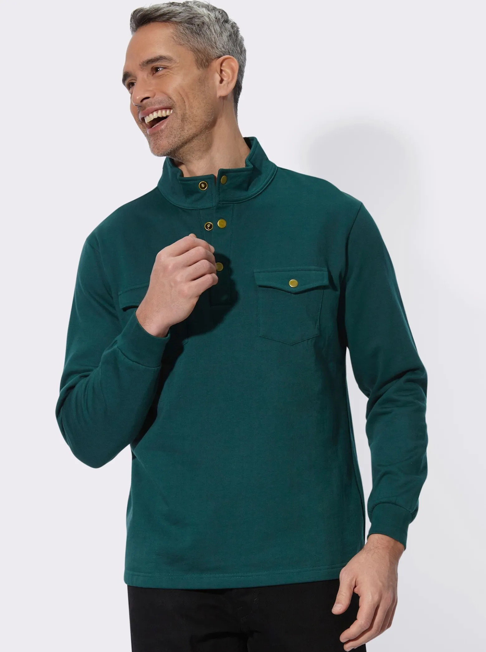 Sweatshirt mit Stehkragen