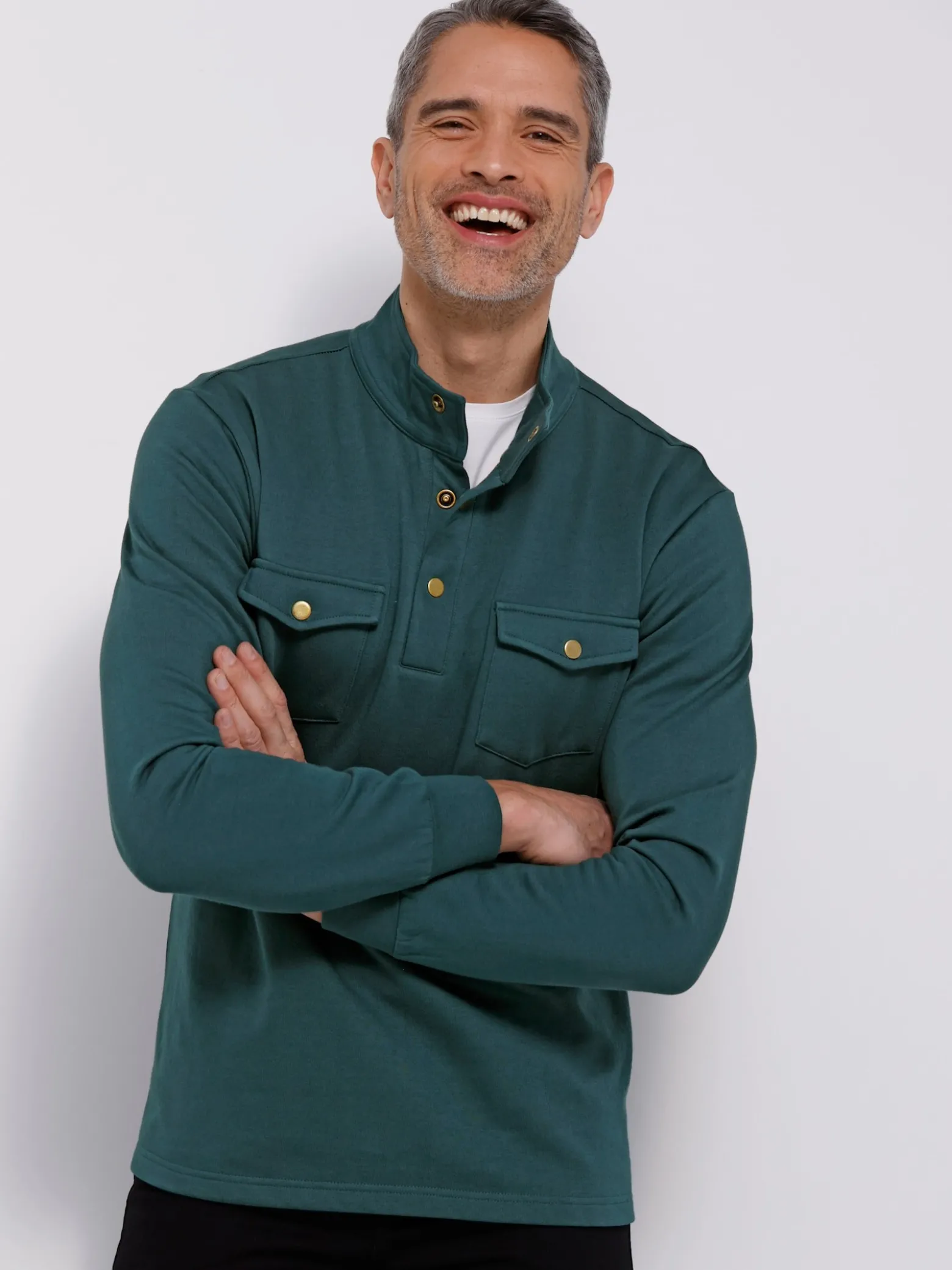 Sweatshirt mit Stehkragen