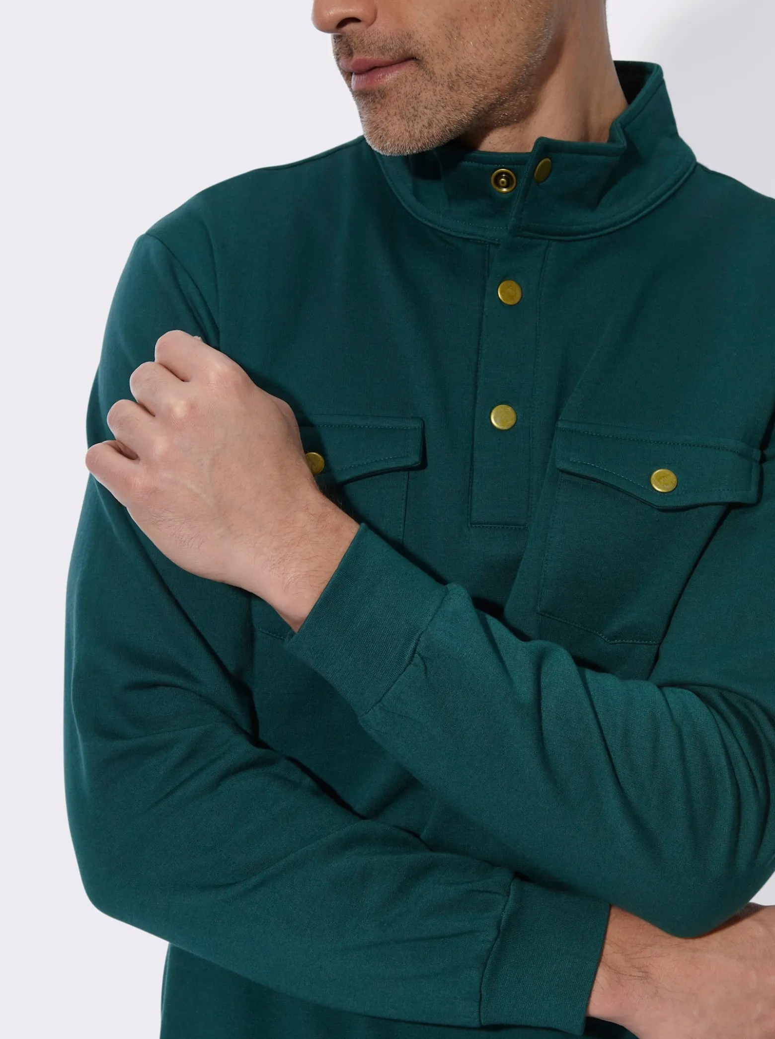 Sweatshirt mit Stehkragen