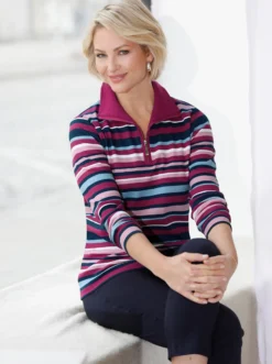Sweatshirt mit Troyerkragen