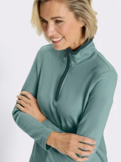 Sweatshirt mit Troyerkragen