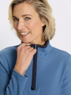 Sweatshirt mit Troyerkragen