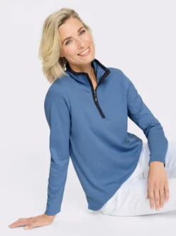 Sweatshirt mit Troyerkragen