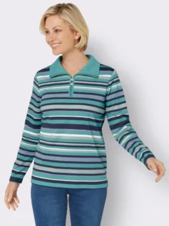 Sweatshirt mit Troyerkragen