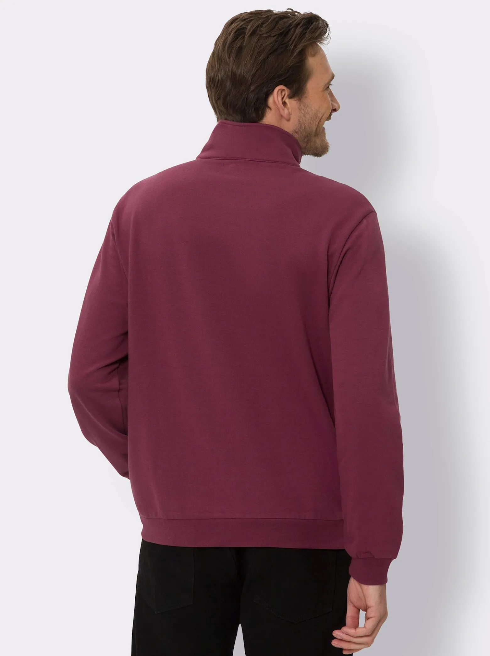 Sweatshirt mit Troyerkragen