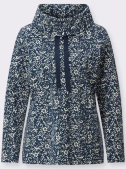 Sweatshirt mit weitem Rollkragen