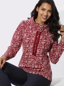 Sweatshirt mit weitem Rollkragen