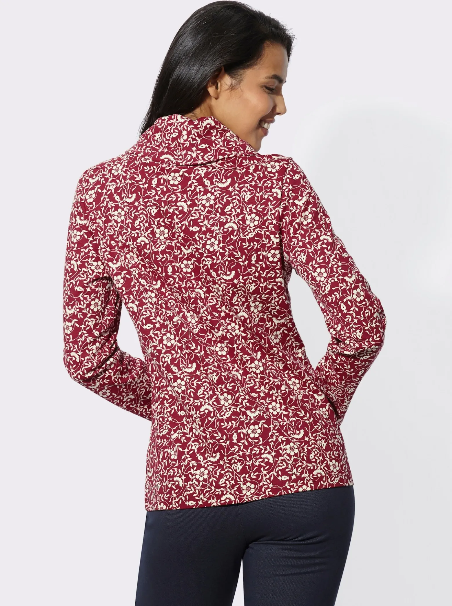 Sweatshirt mit weitem Rollkragen