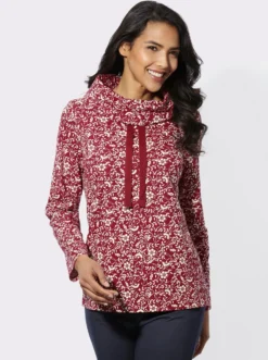 Sweatshirt mit weitem Rollkragen