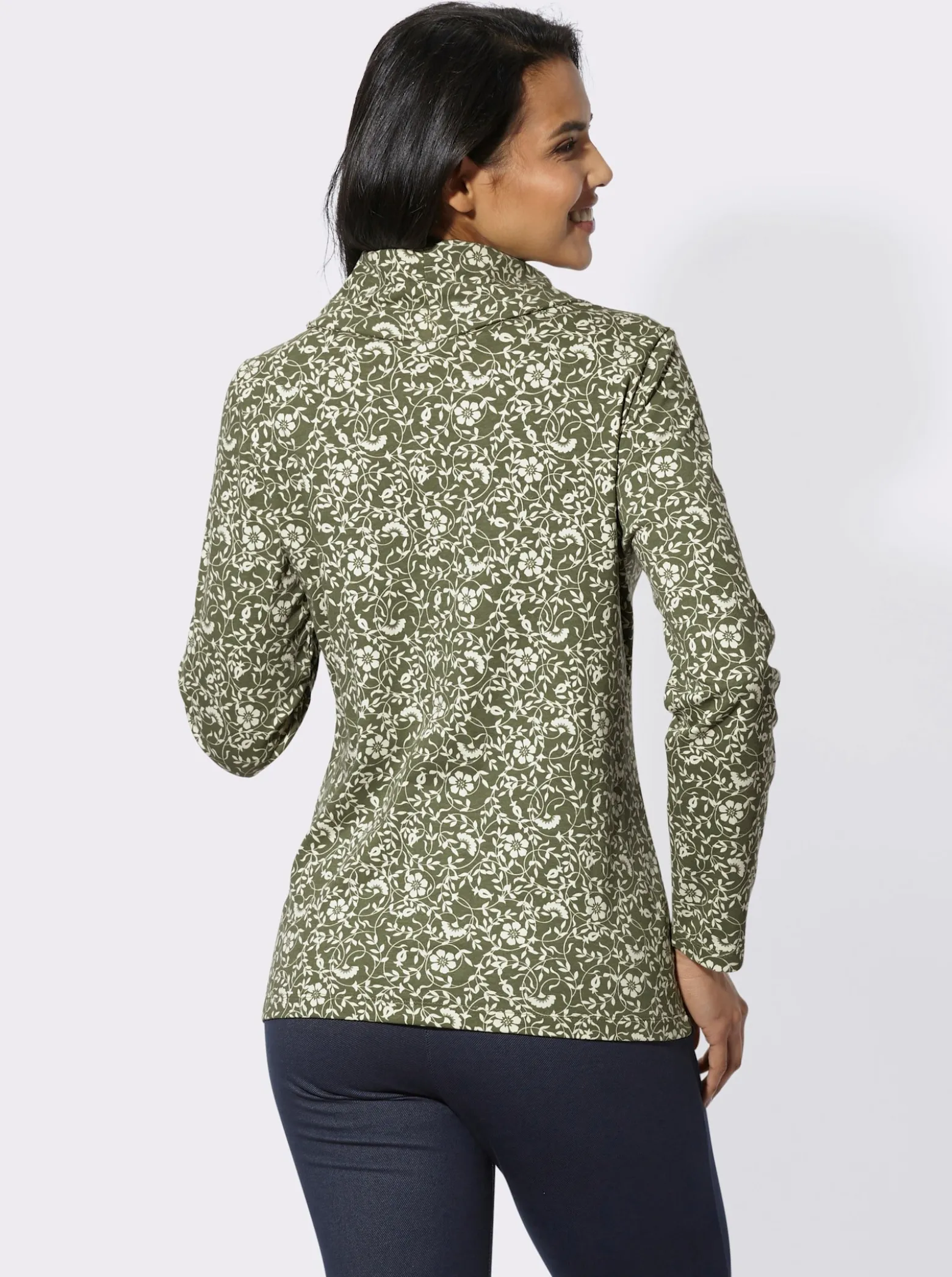 Sweatshirt mit weitem Rollkragen