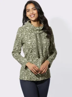 Sweatshirt mit weitem Rollkragen