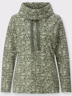 Sweatshirt mit weitem Rollkragen