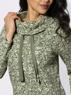 Sweatshirt mit weitem Rollkragen