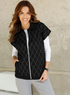 Sweatweste mit Folien-Druck vorne
