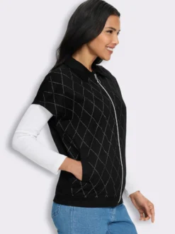 Sweatweste mit Folien-Druck vorne