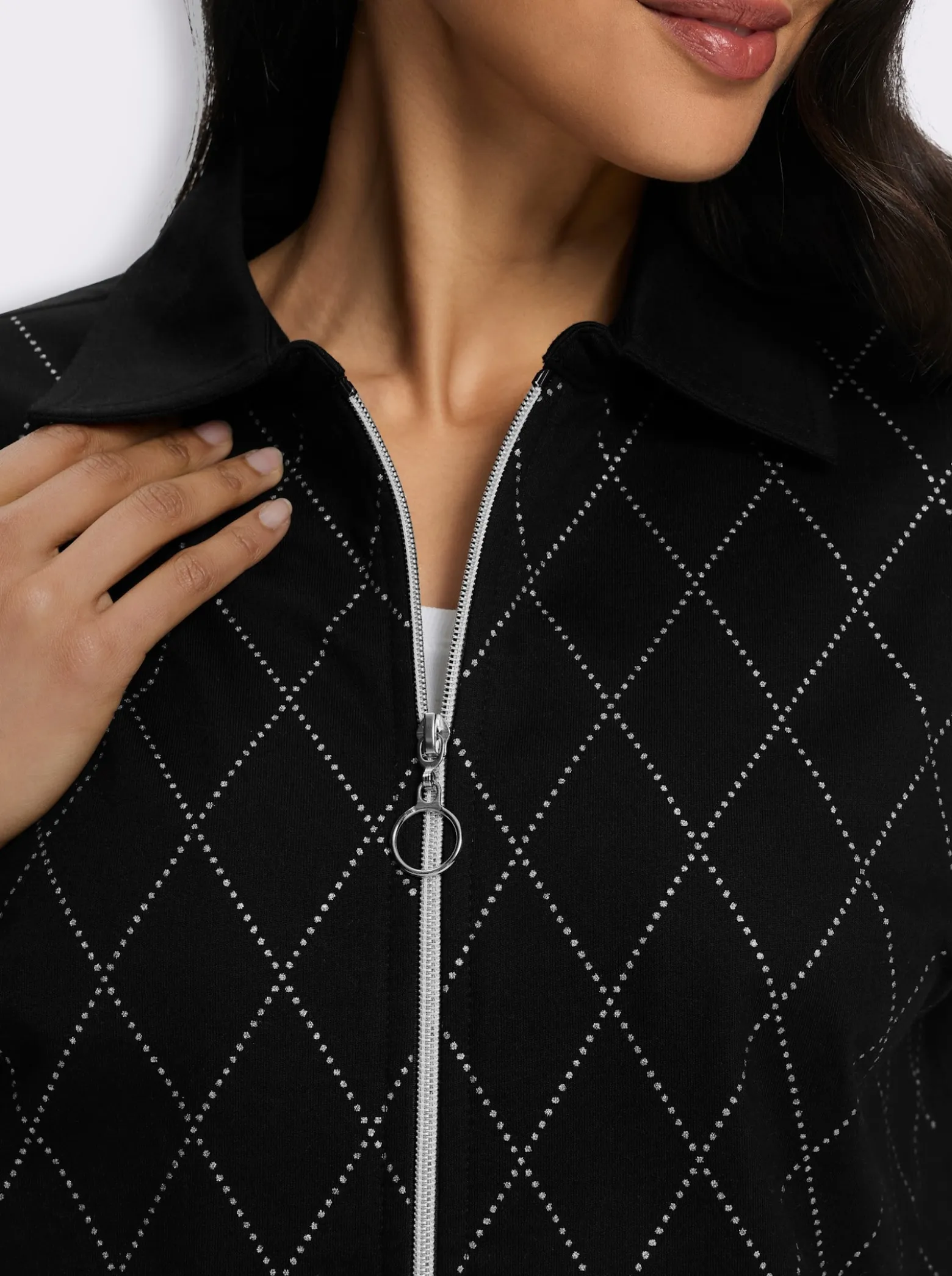 Sweatweste mit Folien-Druck vorne
