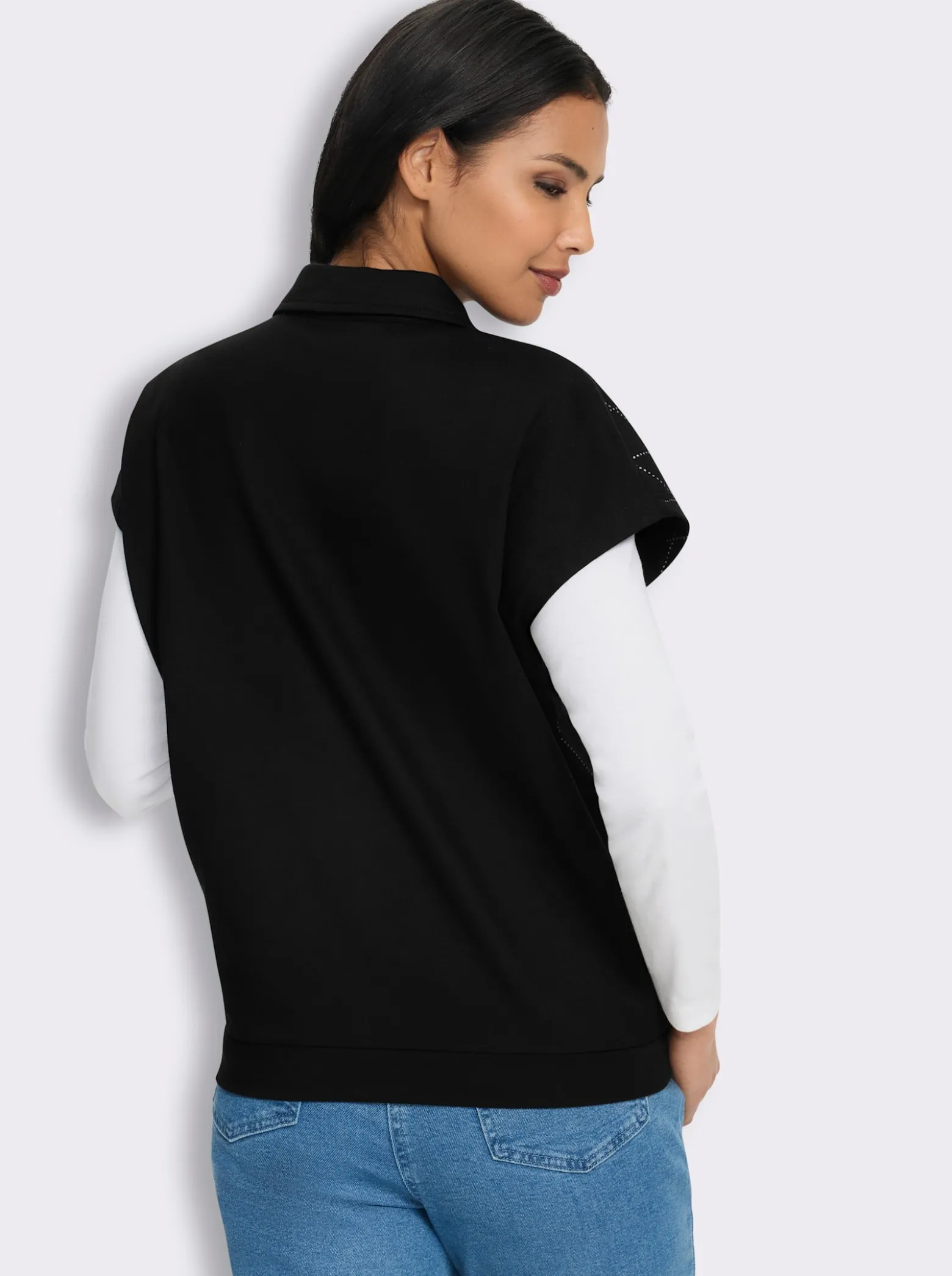 Sweatweste mit Folien-Druck vorne