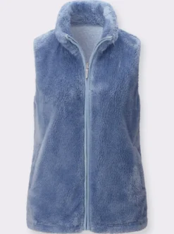 Sweatweste mit Umlegekragen