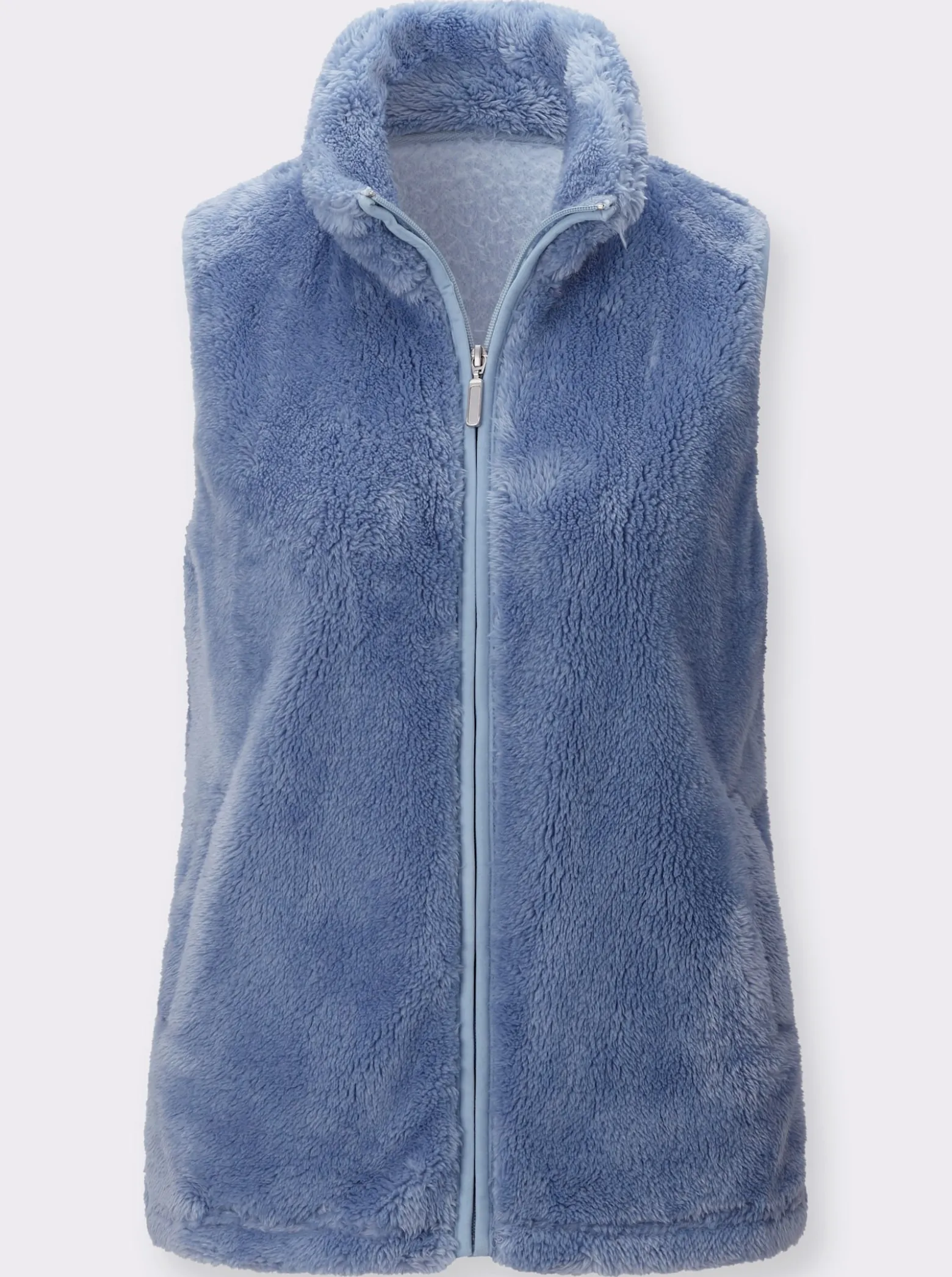 Sweatweste mit Umlegekragen