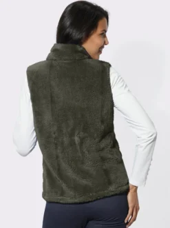 Sweatweste mit Umlegekragen