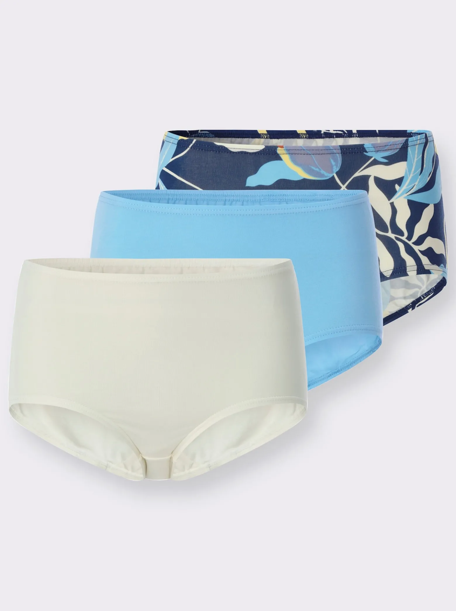 Taillenslip im 3er-Pack, Baumwoll-Qualität