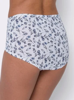 Taillenslip mit Doppelzwickel, floral bedruckt