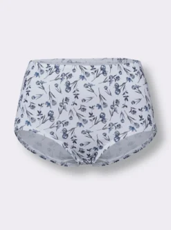 Taillenslip mit Doppelzwickel, floral bedruckt
