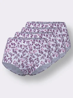 Taillenslip mit Doppelzwickel, floral bedruckt