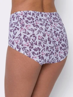 Taillenslip mit Doppelzwickel, floral bedruckt