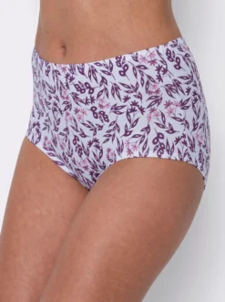 Taillenslip mit Doppelzwickel, floral bedruckt