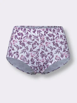 Taillenslip mit Doppelzwickel, floral bedruckt